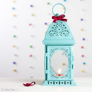 Turquoise Candle Holder Lantern Exotic Moroccan Decor