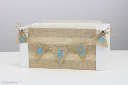 White Wedding Card Box with Banner Vintage Hessian Wedding Decor Barn Wood Crates Baskets Centerpiece Reception Decor