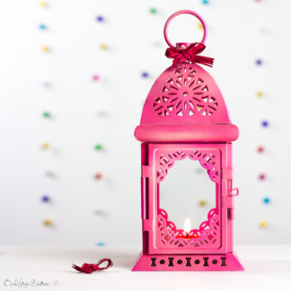 Hot Pink Lamp, Moroccan Lantern, Exotic Decor, Pink Metal Candle Holder, Wedding Decoration, Baby Girl Shower Nursery Decor