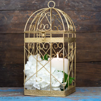 Antique Gold Bird Cage - Gold Christmas Home Decor