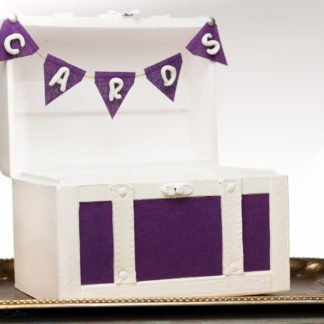 Banner Purple Wedding Chest Gift Card box Banner - Eggplant Baby Shower Sign - Home Dorm Decor Trunk Banner - Cards Banner