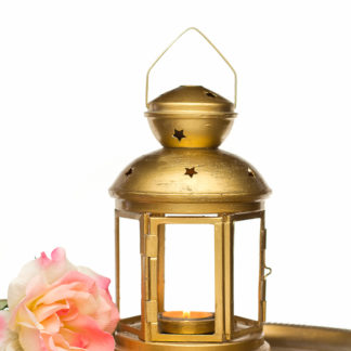 Vintage Gold style Wedding Lantern - Shabby Chic - Outdoor Lantern - Golden Candle Holder - Holiday Gifts